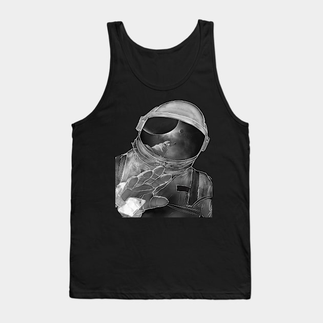 Exploring an Exo Planet Astronaut Space Art Tank Top by lynxartcollection